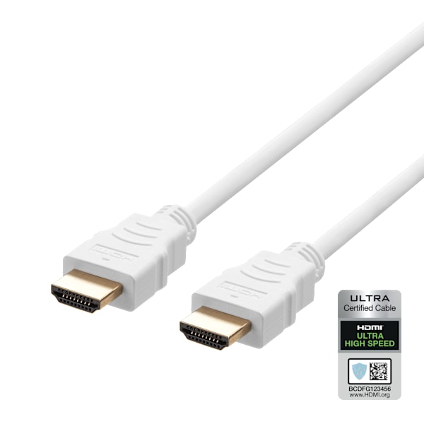 ULTRA High Speed HDMI-cable, 48Gbps, 1m, white