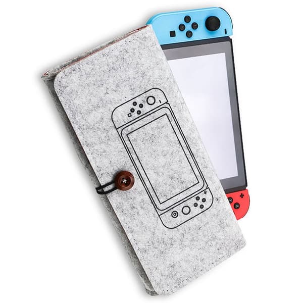 Switch Opbevaringstaske - Switch Konsol Mærke Filt Taske Grey Grey