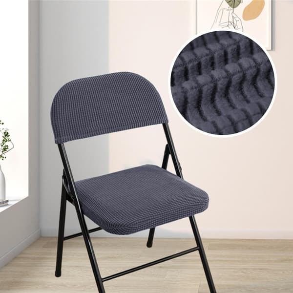Fällstolskydd - Universell passform, Polyester, Olika färger, Stolsöverdrag för hem, kontor och mötesrum Gray Gray