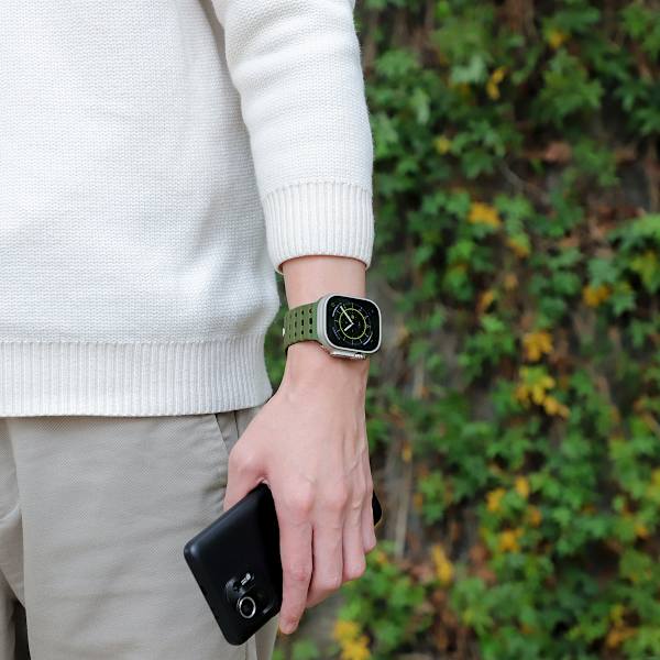Kellonranneke Apple Watch Series 1-9:lle, 42/44/45 mm ruohon väri