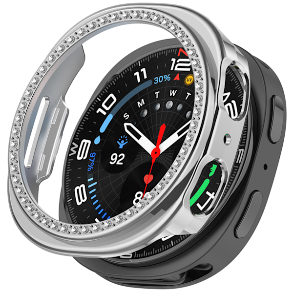 Tyylikäs kotelo Samsung Galaxy Watch8 40mm:lle Hopea