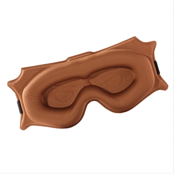 6D Muotoiltu Unisilmämaski - Äärimmäistä Mukavuutta & Pimeyttä Ruskea