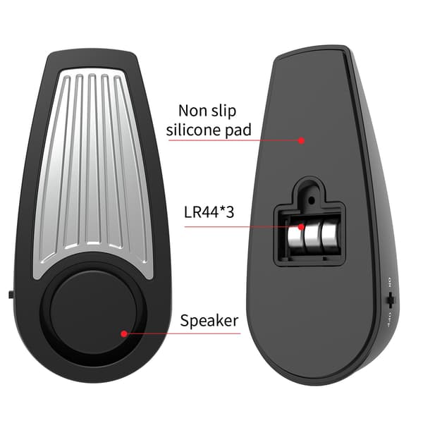 Dörrstopp Vibrationssensor Alarm - 130dB Stöldskyddssystem