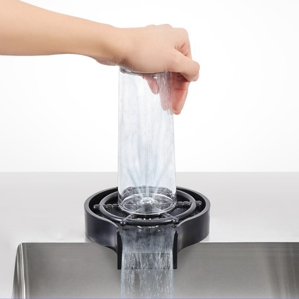 Glassköljare för diskbänk – Högtryckssköljare av glas Svart Svart