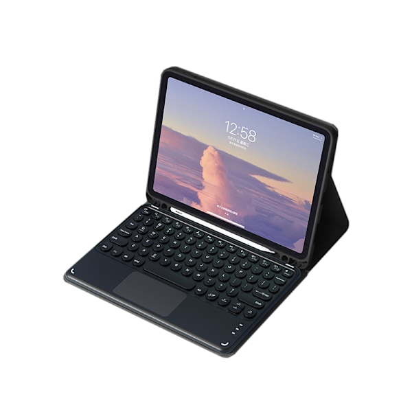 Bluetooth-tangentbordsfodral för Galaxy Tab S7 FE Svart