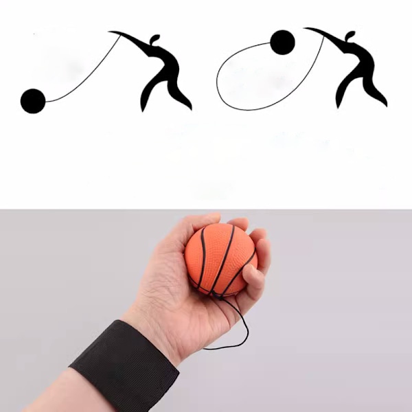 Handledsträningsboll med rem Gul