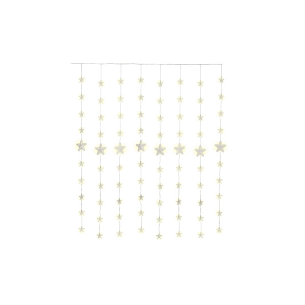80 LED stjärngardin Transparent