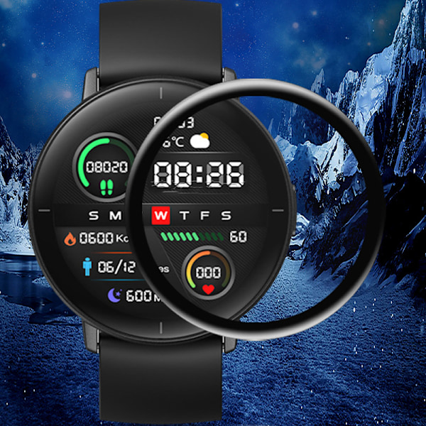 3D-böjt skärmskydd för Mibro Lite Smartwatch (2-pack)