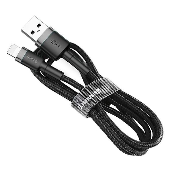 Baseus Cafule USB Lightning-kabel 1,5A 2m (grå+svart)