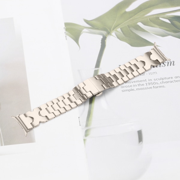 Elegant rustfrit stålrem til Samsung Watch7 47mm Ultra Stjernelys