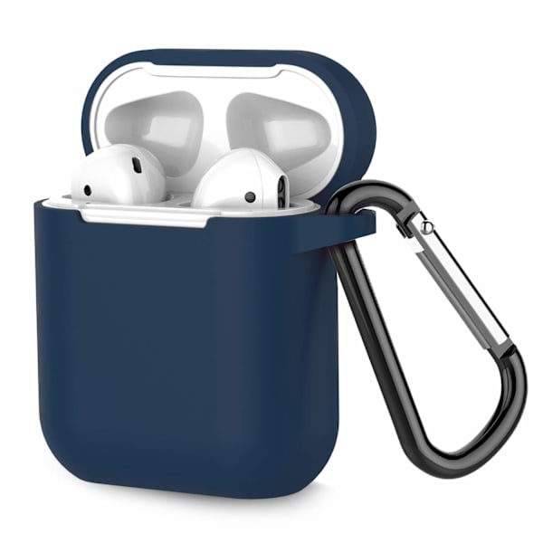 Airpods fodral Silikon Extra stöttåligt Mörkblå