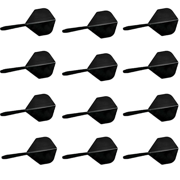 Svarta dartskaft i plast - 6-pack 12