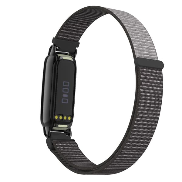 Nylon Loop Armband Kompatibelt med Fitbit Luxe - Justerbart Sportarmband Grey Grey