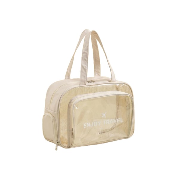 Vedenpitävä rantakangaskassi kenkälokerolla Beige
