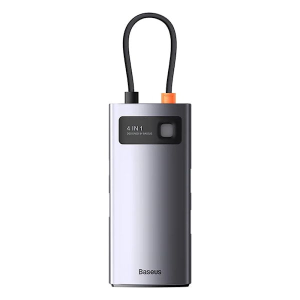 Hub 4in1 Baseus Metal Gleam Series, USB-C till 3x USB 3.0 + Ethernet RJ45