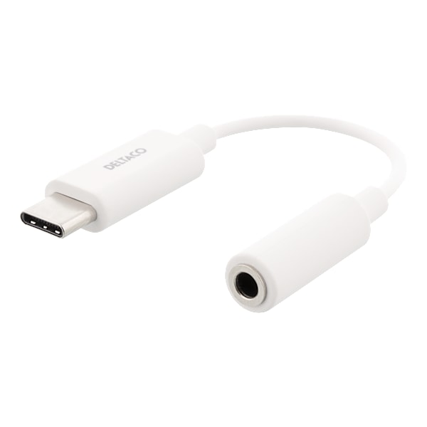 USB-C to 3.5 mm female adapter, 11 cm, active, white