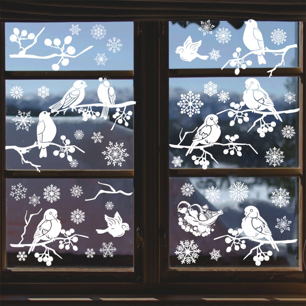 Jouluiset ikkunatarrat, staattiset ikkunakiinnikkeet joulukoristelujuhliin