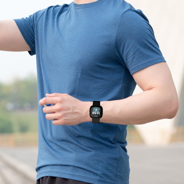 Urbånd til Fitbit Versa4/Fitbit Versa3/Fitbit Sense/Fitbit Sense2 Black M Black M