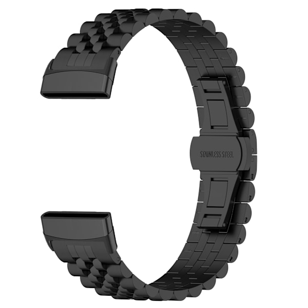 Klockarmband i Rostfritt Stål Fitbit Versa 3 / 4 / 5 Svart