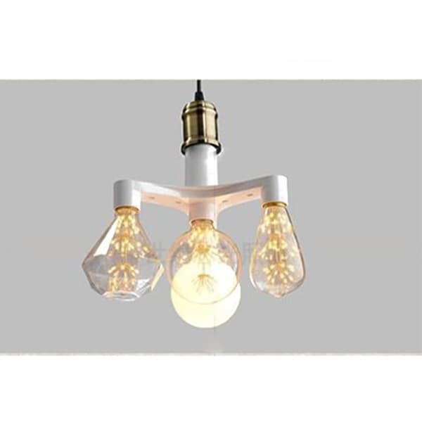 3W 2200K Lämmin Keltainen Timantti LED-lamppu - E26/E27 Kierrekanta, Läpinäkyvä