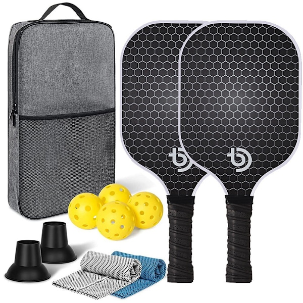 Pickleballset - Glasfiberracketar, Bollar & Väska 14#model