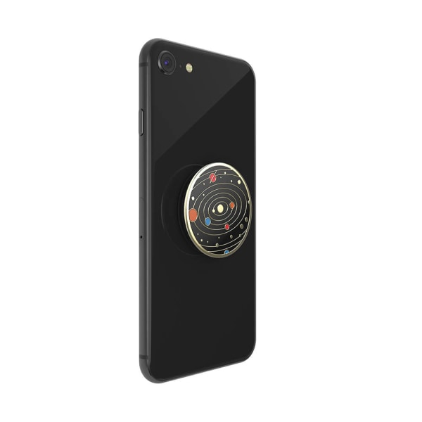 POPSOCKETS Enamel Solar flare Black Avtagbart Grip med Ställfunktion Premium