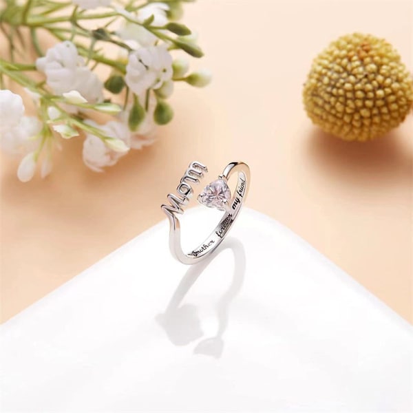 Vacker ring till mamma Mors dag Silver 19 mm