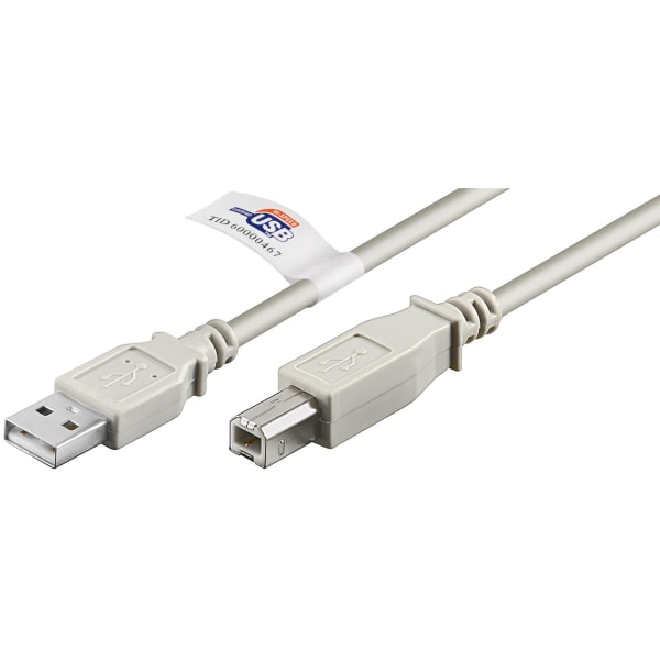 Goobay USB 2.0 höghastighetskabel med USB-certifikat, grå