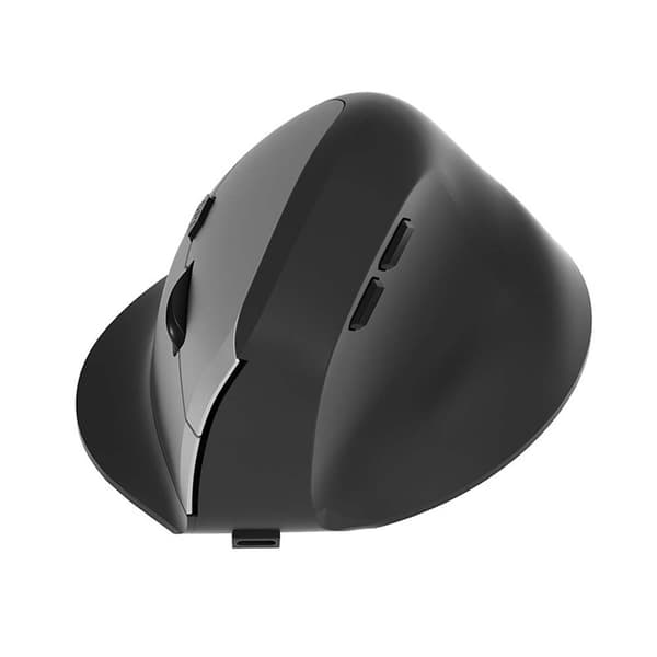 Ergonomisk Vertikal Trådlös Mus - 2.4G + Bluetooth Dubbelläge, Uppladdningsbar Type-C Grey Grey