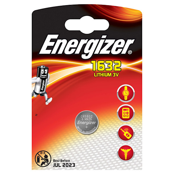 Knapcellebatteri CR1632 Lithium 1-pak