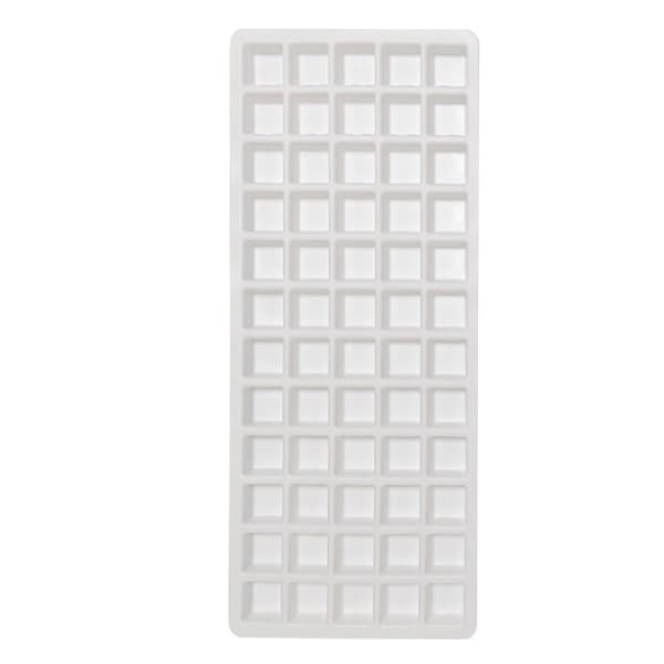 Silikon Iskubbricka - 60 Fack Lätt Släpp Vit