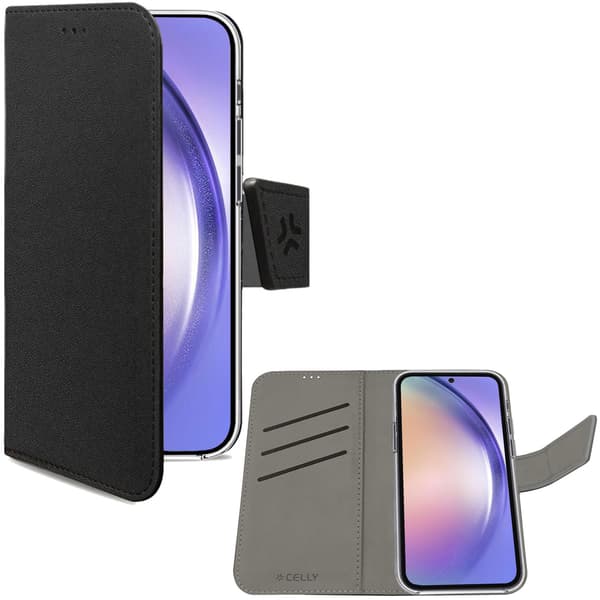 Wally-lompakkokotelo Galaxy A55 5G musta