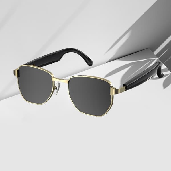 Smarte Bluetooth-briller - Audio- og visuel oplevelse Gold Gold