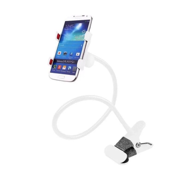 Universal Fleksibel Seng Svanehals Holder til Smartphone Mobilte Hvid