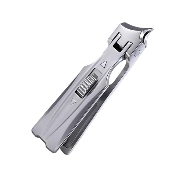 Push-Pull Lås Sneda Nagelknipsare - Silver Titanium, Tysk Precision