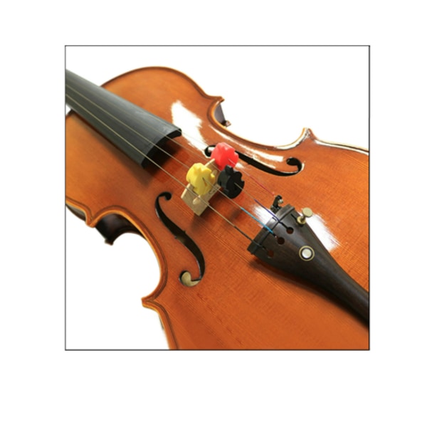 4-pak Violin Mute til Øvelse, Gummi Violin Lyddæmper, Ultra Øvningsmute Sort