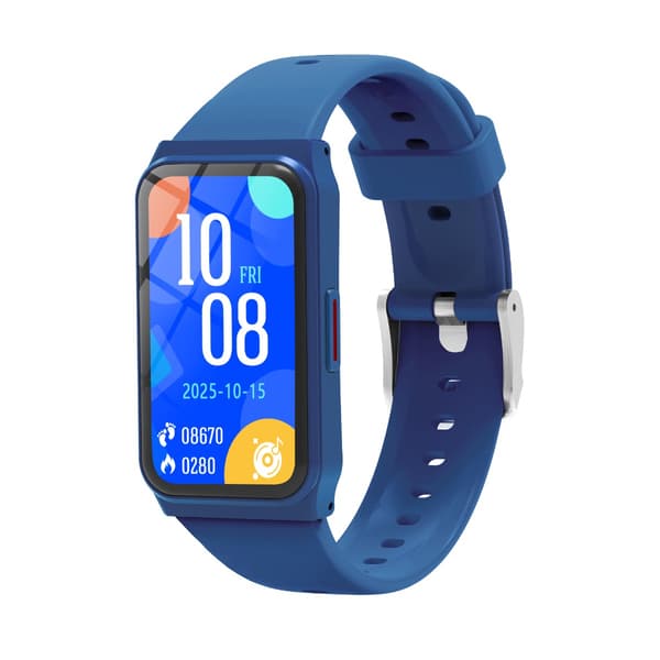 Multifunktionelt Smartwatch med Puls- & Iltmåling, kompatibelt med Hry Fine App Blue Blue