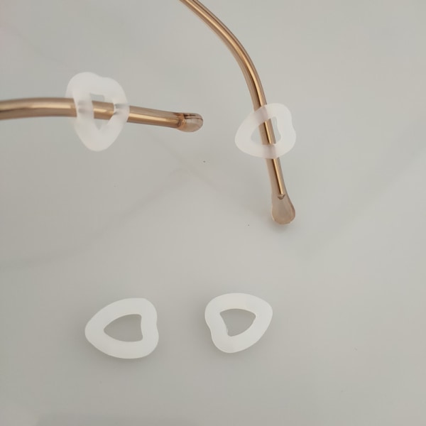 2 par hjärtformade silikonglasögon Öronkrok Halkskydd