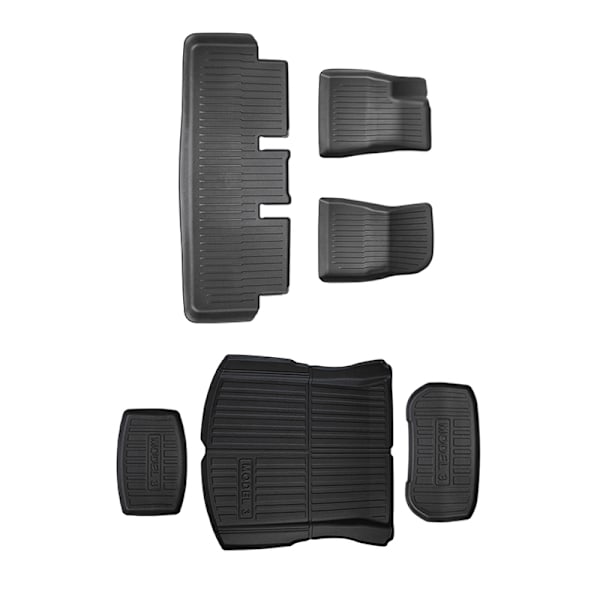 Golvmattor till Tesla Model 3 2023-2024 - TPE-material Vänsterstyrd