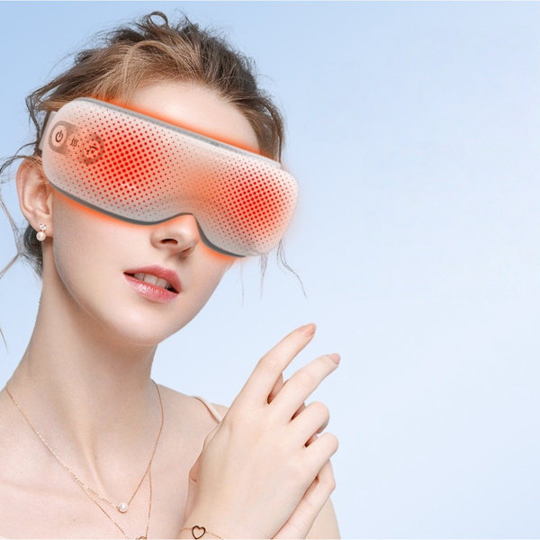 E9 Dobbeltlags Øjenmassager: Luftkompression, Varme, Vibration & Bluetooth til Øjenpleje