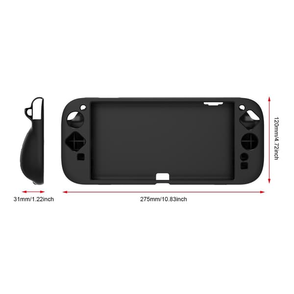 Beskyttelsesetui til Switch 2, Silikone Cover med Greb, Stødsikkert og Ridsefast Design til Nintendo Switch 2 Black Black
