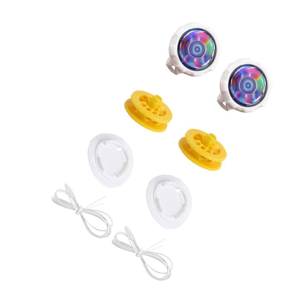 Automatic Rotating Buckle Shoelace System 4-Piece Set for Sneakers and Casual Shoes Quick Release Dial Lacing System White White
