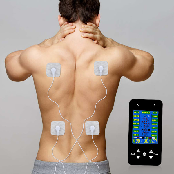 TENS maskine muskelstimulator 15 massagetilstande Sort