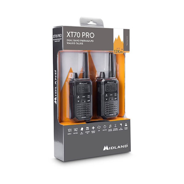 Walkie Talkie XT70 Pro Duo Svart/Mörkgrå