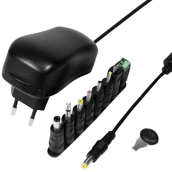 Strømadapter 230V- 3-12V 1A 12W