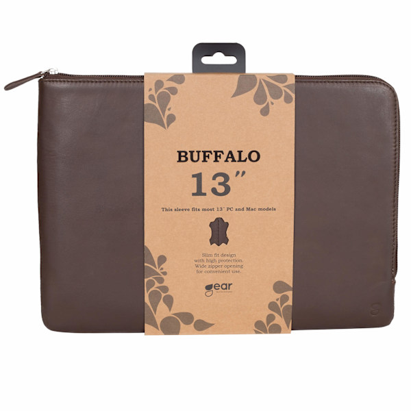 Laptopfodral Mac & PC 13" Brun