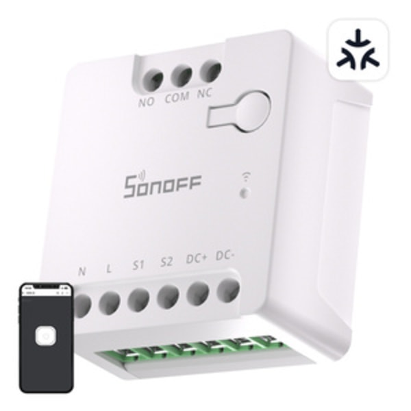 SONOFF MINI-D Smart WiFi Matter Switch (AC/DC 12-48V, kuiva kosketin)