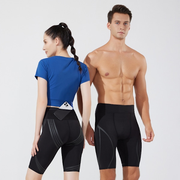 Herre Sort Kompressionstights XL
