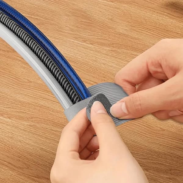 50 st Självhäftande Nylon Kabelklämmor - Mångsidig lösning för kabelhantering Grey Grey