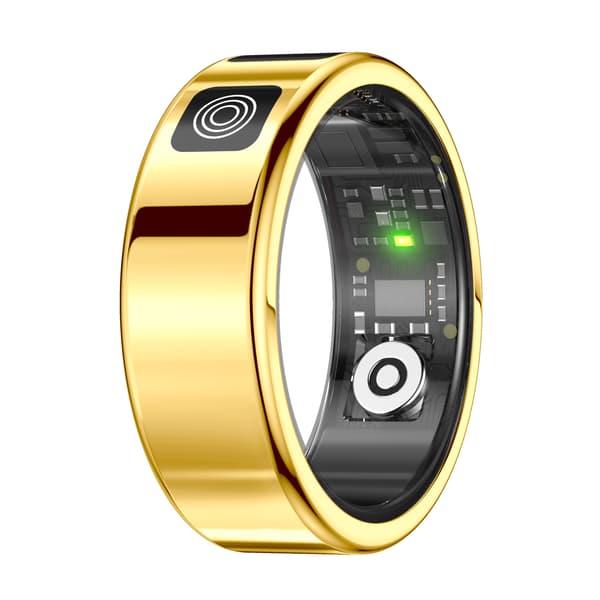 SR08 Smart Ring: Sundheds- og fitnesstracker med LED-display, kompatibel med Android og iOS Gold 8 Gold 8